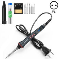 90W Handskit Electric Soldering Iron 110V 220V Adjustable Temperature Soldering Iron With 4 Wire Core And 5 Tips Welding Tools