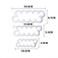 แม่พิมพ์ตัดกลีบกุหลาบ3ชิ้นสำหรับเค้ก3d ที่ทนทานแม่พิมพ์ดอกไม้ทำเครื่องมือตกแต่งทำขนมเค้กฟองดองเค้ก3ชิ้นแบบง่ายที่สุด