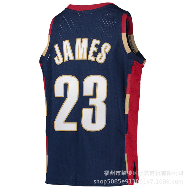 เสื้อเจอร์ซีย์สำหรับบาสเก็ตบอล-nba-22-23เสื้อเจอร์ซีย์สำหรับเล่นกีฬาแขนยาวแบบคลาสสิกทำจากไม้เนื้อแข็งสำหรับเลอบรอนเจมส์