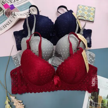 Korean Style Women Push Up Lace Breast Adjustment Bra Cute And Comfortable  Underwear