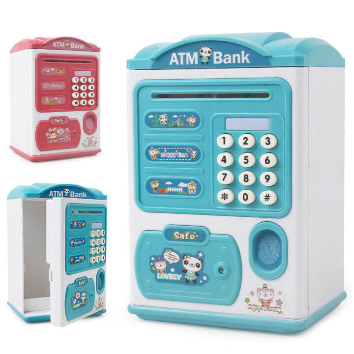 จัดส่ง1-2วัน-coin-bank-saver-ตู้เอทีเอ็มใหม่ที่มีลายนิ้วมือ-money-bank-tabung-simpanan-duit-ตู้เอทีเอ็มรหัสผ่านตู้เซฟ-tabung-music