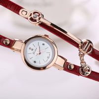 【YF】 Quartz Movement And Battery Wrist Watch Multi-layer Thin PU Leather Bracelet Strap Decorative for Women High Quality Accurate