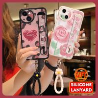 dustproof youth Phone Case For iphone14 Plus luxurious Wrist strap Lambskin phone case originality for Girls Soft shell