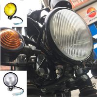 มอเตอร์ไซค์โครเมี่ยมสากล/ดำ5 "50ไฟหน้ารถมอเตอร์ไซค์แบบ Led ชุดตัวยึดสำหรับ Harley Honda แข่งเรือ Bobber