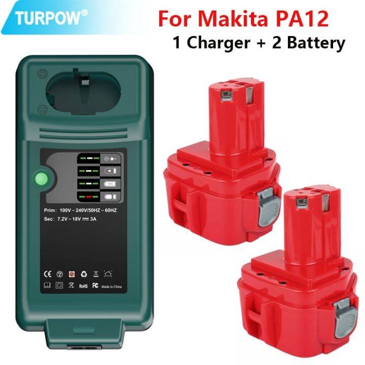 แบตเตอรี่ Makita 12V 2000Mah 1220แบตเตอรี่ Makita Pa12ชาร์จ Pa12 ...