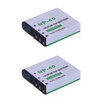 2Pcs NP-40 NP40 NP 40กล้อง Recessionary สำหรับ Casio EX-Z30/Z40/Z50/Z55/Z57/Z750 EX-P505/P600/P700 PM200 NP 40 NP40 CNP40