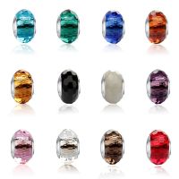 New Original Multicolor Bright Crystal Big Hole Beads for Original Pandora Women 39;s Jewelry Gifts