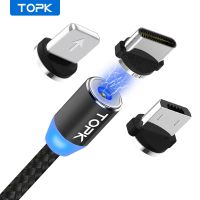 【Taotao Electronics】 TOPK AM23 LED แม่เหล็ก USB CableMagnet Charger Amp; Type C สาย Micro โทรศัพท์มือถือสำหรับ iPhone 11X8 7Plus