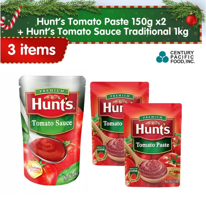 Hunt's Tomato Paste 150g Pack of 2 + Hunt's Tomato Sauce Traditional