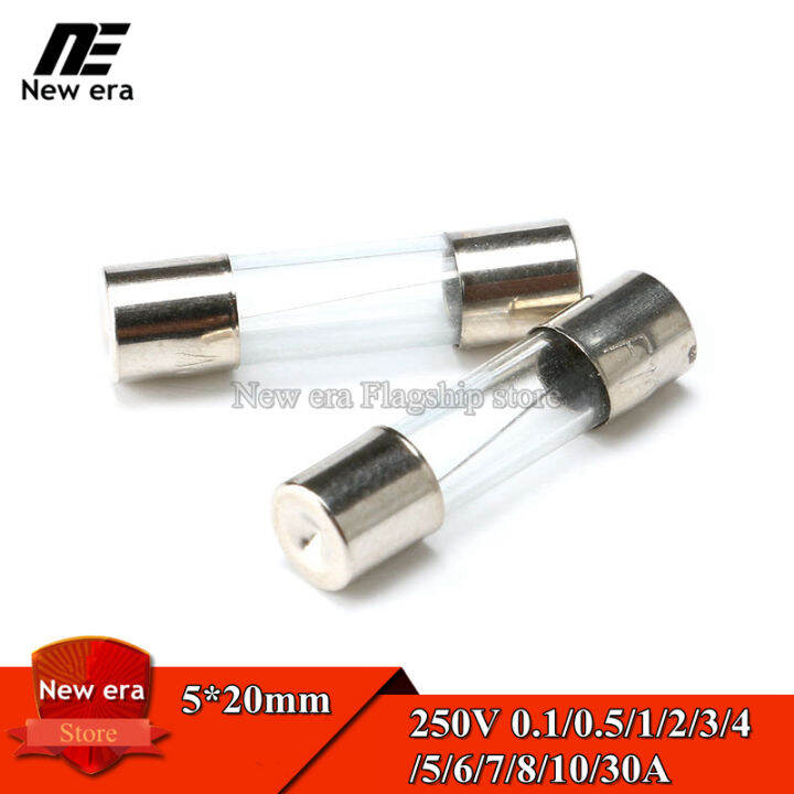 100Pcs Glass fuse 5*20mm 250V 0.1A/0.2A/0.5A/1A/1.5A/2A/3A/4A/5A/6A/7A ...