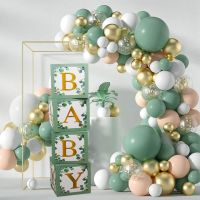 ABaby Shower ตกแต่งบอลลูนกล่องสำหรับเด็ก Frist 1 1st วันเกิดงานแต่งงาน Decor หนึ่งปีเพศเปิดเผย DecorationM