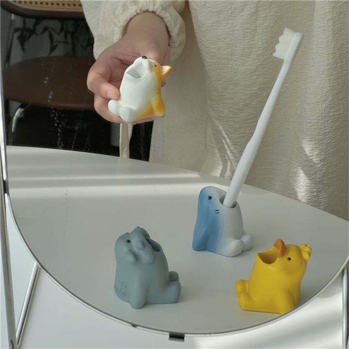 เครื่องประดับที่เก็บของแปรงสีฟันที่ใส่แปรงสีฟันในห้องน้ำรูปสัตว์การ์ตูนสุดสร้างสรรค์สำหรับเด็ก