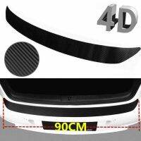 ❀卍ↂ 90cm 4D Carbon Fiber Car Rear Trunk Bumper Sticker Guard Pad Scuff Protective Sill Anti-Scratch Cover Decal Strip