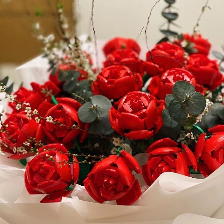 ส่งเร็วจากไทย-เลโก้ดอกไม้-ดอกไม้เลโก้-diy-รูปช่อดอกกุหลาบ-ดอกทิวลิป-ดอกทานตะวัน