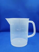 บีกเกอร์พลาสติกมีหูจับ  ขนาด 500 มล. (Beaker PP with handle 500 ml,) Polylab#81121