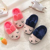 儿童棉鞋Childrens cotton slippers, childrens winter boys and girls, cute non-slip warm wool shoes, autumn and winter models, a family of three parent-child cotton slippers