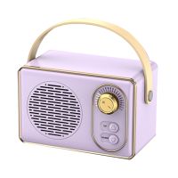 1 Piece Bluetooth Speaker Classical Retro Music Player Sound Stereo Portable Mini Travel Music Player Pink