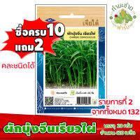 (ซื้อ10แถม2) เมล็ดพันธุ์ ผักบุ้งจีน เรียวไผ่ Chinese convolvulus ประมาณ 420เมล็ด เจียไต๋ เมล็ดพันธุ์พืช เมล็ดพันธุ์ผัก เมล็ดผัก เม็ดผัก ผักสวนครัว