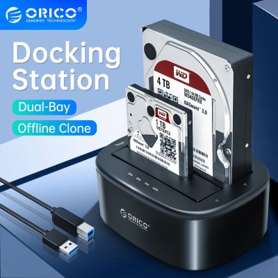 Orico แท่นวาง HDD คู่ พร้อมออฟไลน์โคลน SATA เป็น USB 3.0 สําหรับ 2.5 3.5 SSD HDD
