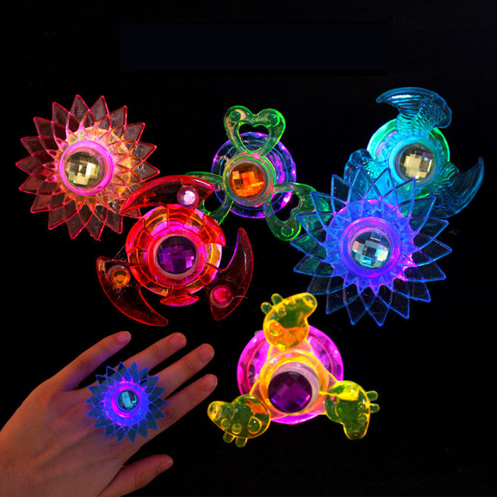 เด็กเรืองแสงของเล่น-gyro-แหวนแฟลชปั่น-gyro-นิ้วโคมไฟ