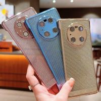 เหมาะสำหรับ P60เคสโทรศัพท์ระบายความร้อนชุบด้วยไฟฟ้า Mate50 Huawei ระบายอากาศได้ดีเลนส์ตาข่ายป้องกันฝาครอบป้องกันตก P40 MarshMageegDyMvP