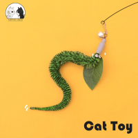 Caterpillar ชุดของเล่นแมว Cat Feather Teaser Wand ของเล่นสำหรับแมวแมวสุนัข Plush Worms Interactive การฝึกอบรมเล่น Stick สัตว์เลี้ยงของเล่น-lihaibo2