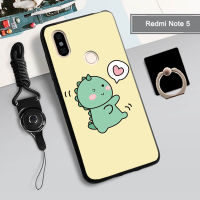 เคสนิ่มสำหรับ Xiaomi Redmi Note 5 /Note 5 Pro ฝามีที่ถือวงแหวนโทรศัพท์และเชือกคลุมทั้งหมดกล่องมีเคสโทรศัพท์พิมพ์ลายป้องกันการตกหล่นป้องกันการขีดข่วน