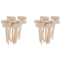 60PCs Mini Wooden Hammer for Lobster Crab and Other Shellfish,Solid Wood Mini Mallet Knocking Planet Cake Wooden Hammer