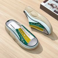 HOT★Slippers Sandals Women Summer New 2023 Casual Slip-on Thick Sole Beach Shoes Woman Mules Designer Platform Slides Footwear