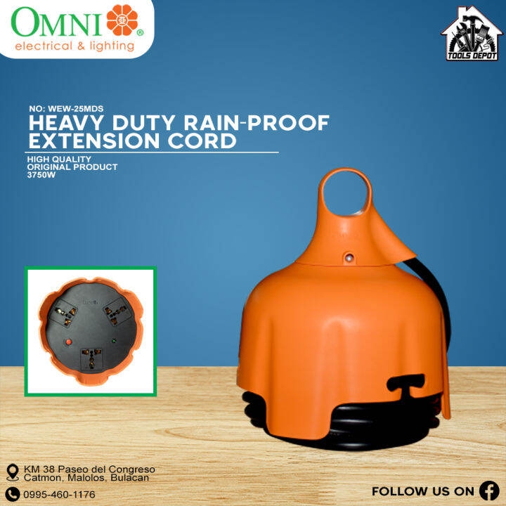 OMNI Heavy Duty Rainproof Extension Cord 3750W WRE306 Lazada PH