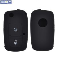 gthrrftdb 2 Button Key Case Cover For VW Golf Bora Lupo Passat Polo Sharan Transporter 2000 -2008 Silicone Fob Shell Skin Protector