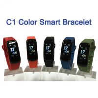 C1 Plus Smart Bracelet Color Screen Wristband Blood Pressure Fitness Tracker Heart Rate Monitor Smart Band for Android IOS B48