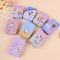 1pc Square Tin Box Korean Bear Sealed Jar Packing Case Jewelry Candy Box Small Storage Cans Coin Earrings Headphones Gift Box Storage Boxes