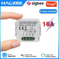 Tuya Smart Zigbee Light Switch Module 16A 1Gang Automation DIY Breaker 2 Ways Control Work with Alexa Google Home