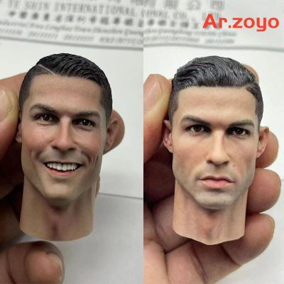 ZZOOI 1/6 Cristiano Ronaldo Calm/Smile Ver. Head Sculpt Model For 12" Male HT Solider Action Figure Body Toys