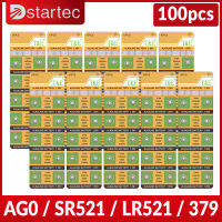 100ชิ้นใหม่แบตเตอรี่อัลคาไลน์ AG0 379ปุ่มแบตเตอรี่ SR63 LR69 LR521 379A D379ของเล่นอิเล็กทรอนิกส์เคลื่อนไหว1.55โวลต์เหรียญเซลล์