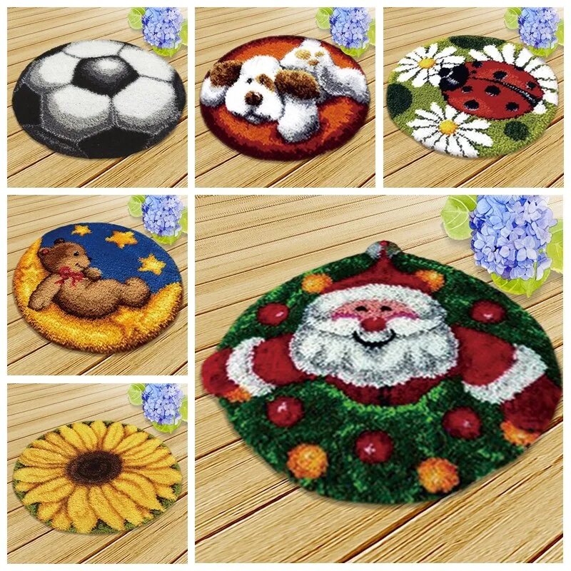 New Decorative Flower Carpet Crocheting Kit DIY Cushion Carpet