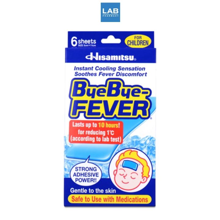 byebye-fever-for-children-6-sheets-แผ่นเจลลดไข้-สำหรับเด็ก-1-กล่อง-บรรจุ-6-แผ่น