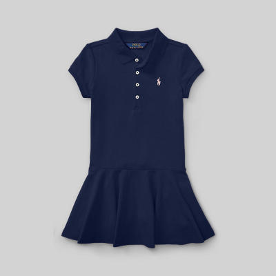 Polo Ralph Lauren Kids DRESS ชุดเดรสเด็ก Girls 2T-4T รุ่น CWPODRSO3D20145 สี 410 FRENCH NAVY