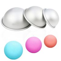 【cw】 2PCS Round Alloy Molds Homemade Crafting Gifts Semicircle Sphere Metal Mold 【hot】