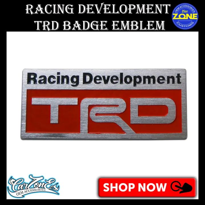 Racing Development TRD Aluminum Badge Emblem | Lazada PH
