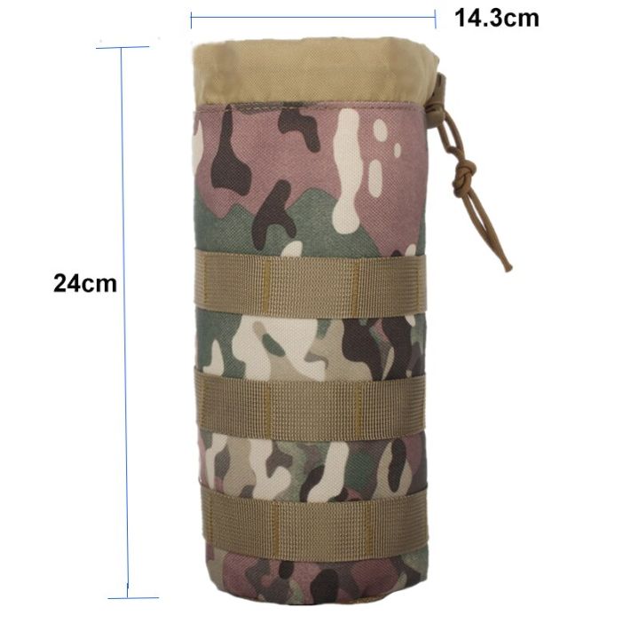 2ชิ้นกระเป๋าเชือกรูดขวดน้ำ-molle-ยุทธวิธีเปิดตาข่ายด้านล่างทหารถุงใส่ขวดกีฬาความชุ่มชื้นการเดินทาง