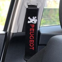 【NATA】 2pcs Peugeot Car emblem Cotton Seats Belts Shoulder Pad Car Safety Seat Belt Cover