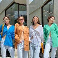 New arrival ??✨Zara oversized linen blouse (430฿ฟรีส่ง) สาวๆที่ชอบชุดสไตล์เบสิคต้องไม่พลาดชุดนี้กับเสื้อเชิ้ตแขนยาว