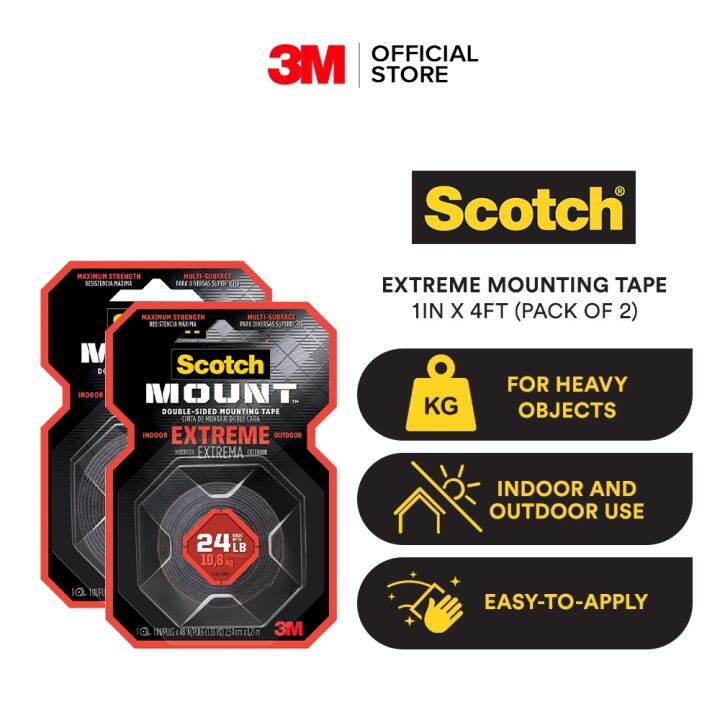 3M Scotch Extreme Mounting Double Sided Tape, Heavy sticky tape, wall