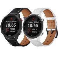 กำไลข้อมือสายรัดสายนาฬิกาอัจฉริยะกีฬาสายหนังสำหรับ Garmin Forerunner 245 M Vivoactive 3 4 Music Vivomove HR