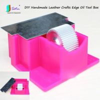 กล่องเครื่องมือขอบสีสำหรับย้อมสีงานฝีมือทำด้วยมือ Diy กล่อง Edge ดีไซน์ลาดชันสีชมพู