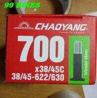 ยางในจักรยาน 700x38/45 [622/630] AV48 CHAOYANG จุ๊บใหญ่ ไฮบริจ ทัวริ่ง เสือหมอบ Bicycle Inter tube คุณภาพดี ส่งเร็ว ไทย Thai