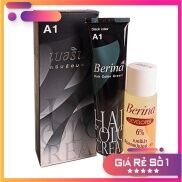Chính hãng COMBO 2 HỘP Thuốc nhuộm tóc Berina Hair Color Cream 60ml  A1 ĐEN