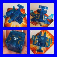 SUPER RARE !! Bakugan Battle Brawlers Clear Blue Square Action Figure 200G Power บาคุกัน ฟ้า สีใส เหลี่ยม